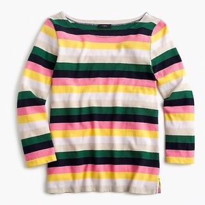 J. Crew Boatneck T-shirt in Vintage Stripe Size XS